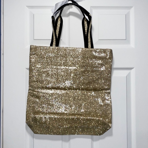 PINK VS GOLD SPARKLE TOTE - Picture 3 of 8